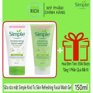  [AUTH] Sữa Rửa Mặt Simple Kind To Skin Refreshing Facial Wask Gel- SRM SIMPLE